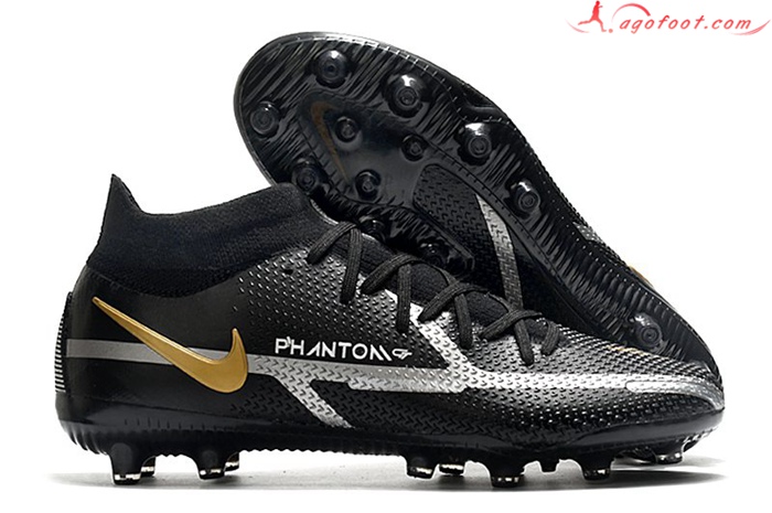 Nike Chaussures de Foot Phantom GT Elite Dynamic Fit AG-PRO Noir