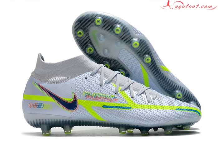 Nike Chaussures de Foot Phantom GT Elite Dynamic Fit AG-PRO Gris