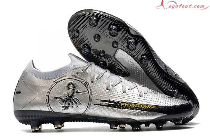 Nike Chaussures de Foot Phantom GT Elite AG-PRO Argent