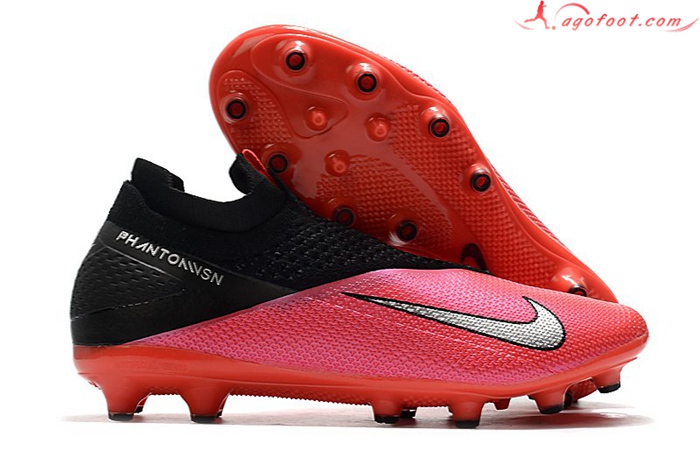 Nike Chaussures de Foot Phantom VSN 2 Elite DF AG-PRO Noir/Rose