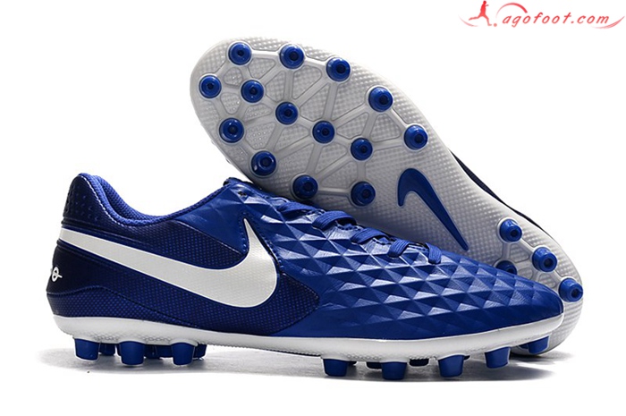 Nike Chaussures de Foot Tiempo Legend VIII Acadermy AG Bleu