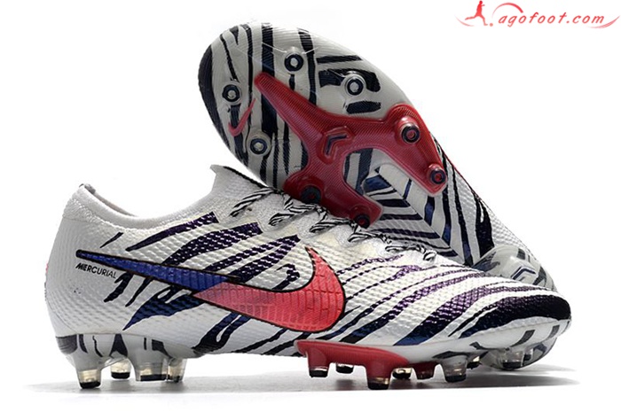 Nike Chaussures de Foot Mercurial Vapor 13 Elite AG Blanc/Pourpre