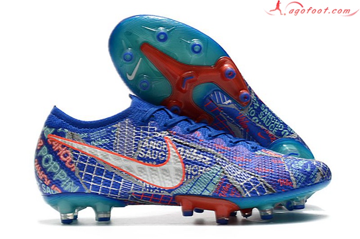 Nike Chaussures de Foot Mercurial Vapor 13 Elite AG Bleu