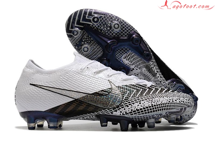 Nike Chaussures de Foot Mercurial Vapor 13 Elite AG Noir/Blanc