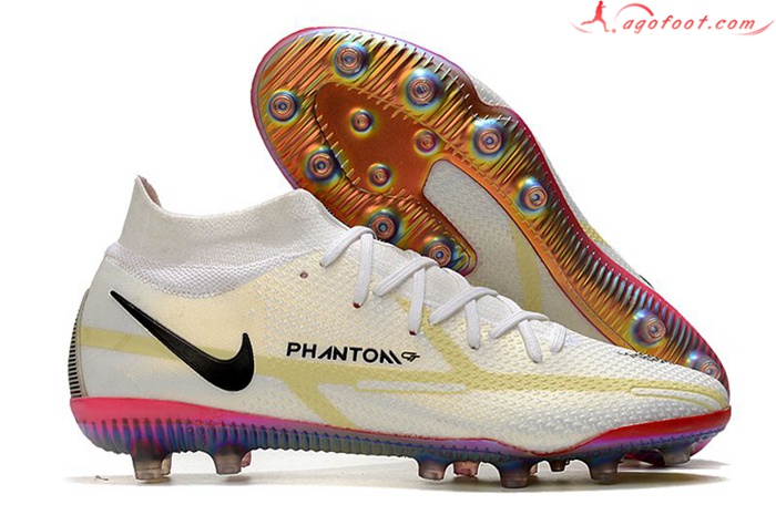 Nike Chaussures de Foot Phantom GT Elite Dynamic Fit AG-PRO Blanc
