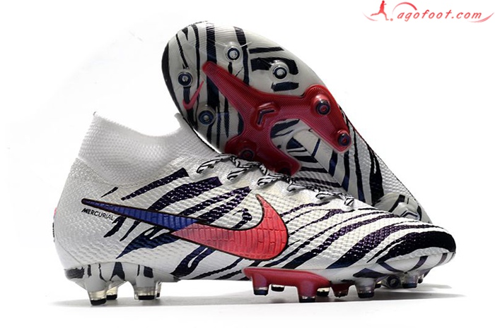 Nike Chaussures de Foot Superfly 7 Elite SE AG Blanc/Pourpre