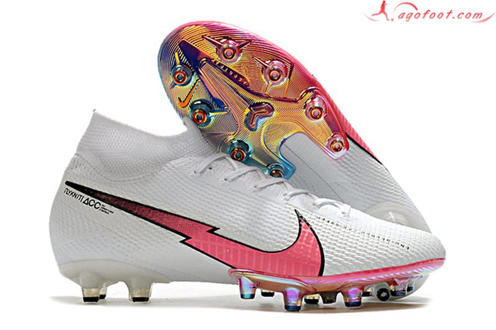 Nike Chaussures de Foot Superfly 7 Elite SE AG Blanc
