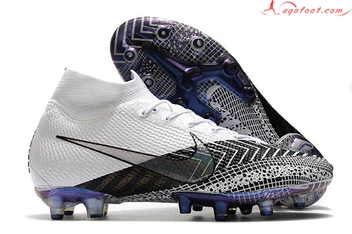 Nike Chaussures de Foot Superfly 7 Elite SE AG Blanc/Noir