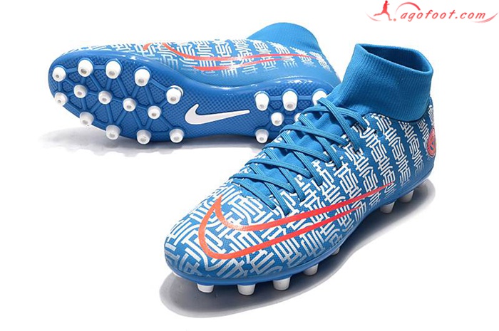 Nike Chaussures de Foot Superfly 7 Academy CR7 AG Bleu