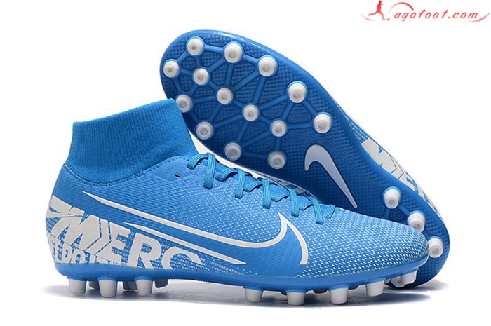 Nike Chaussures de Foot Superfly 7 Academy CR7 AG Bleu