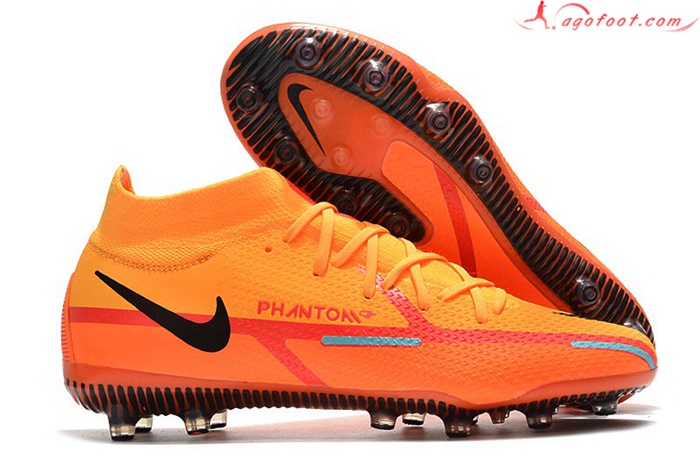 Nike Chaussures de Foot Phantom GT Elite Dynamic Fit AG-PRO Orange