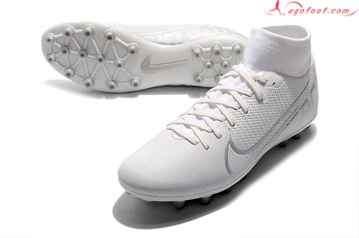 Nike Chaussures de Foot Superfly 7 Academy CR7 AG Blanc