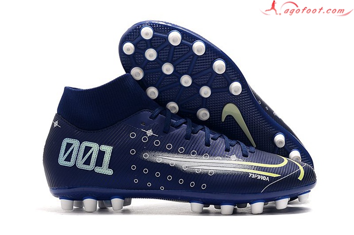 Nike Chaussures de Foot Superfly 7 Academy CR7 AG Bleu Marins