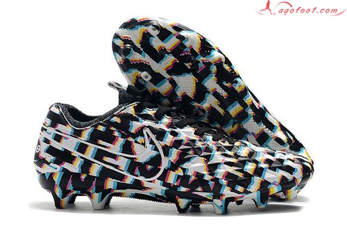 Nike Chaussures de Foot Tiempo Legend 8 Elite AG Noir/Blanc