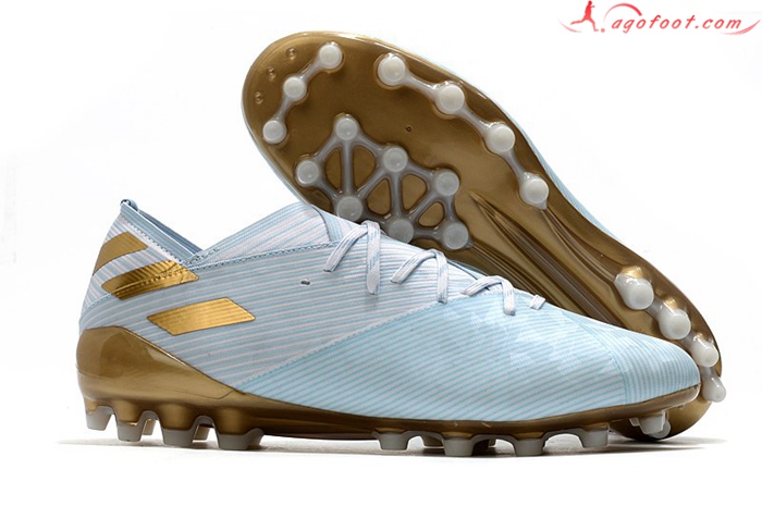 Adidas Chaussures de Foot Nemeziz 19.1 AG Bleu Clair