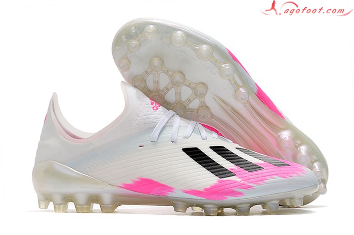 Adidas Chaussures de Foot X 19.1 AG Blanc