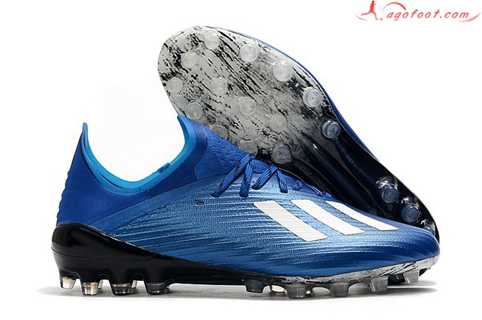 Adidas Chaussures de Foot X 19.1 AG Bleu