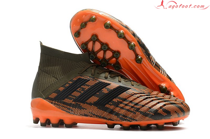 Adidas Chaussures de Foot Predator 18.1 AG Orange/Brune