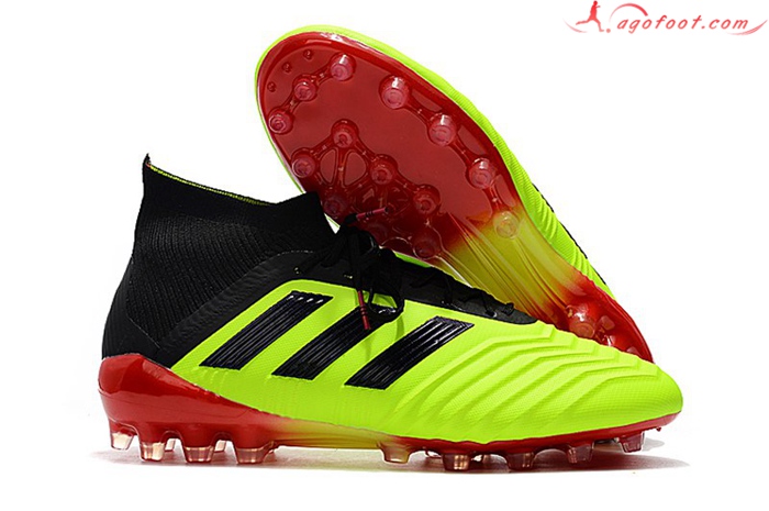 Adidas Chaussures de Foot Predator 18.1 AG Vert/Noir