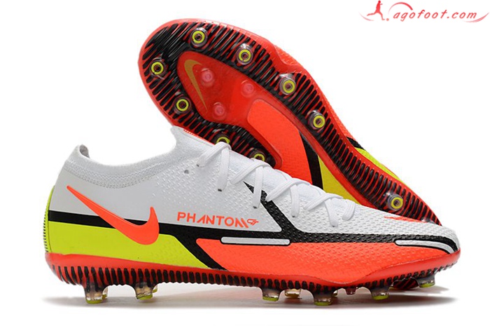 Nike Chaussures de Foot Phantom GT Elite AG-PRO Blanc/Orange