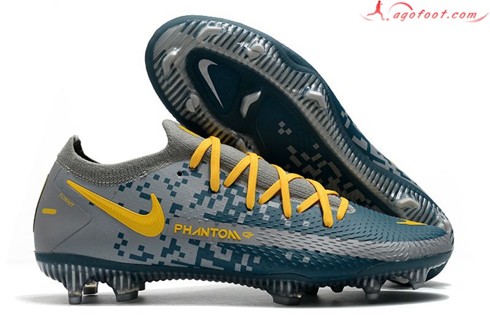 Nike Chaussures de Foot Phantom GT Elite FG Gris/Vert