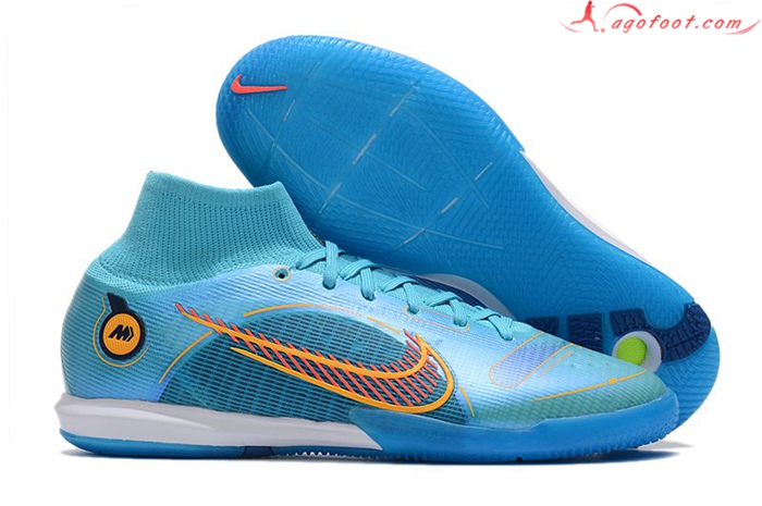 Nike Chaussures de Foot Mercurial Superfly 9 Elite IC Bleu