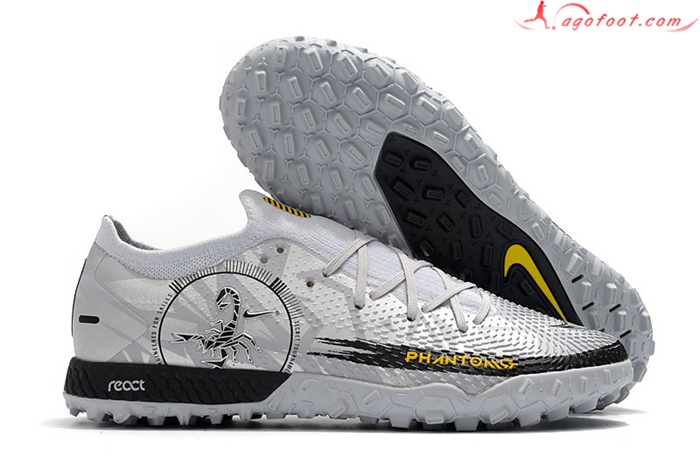Nike Chaussures de Foot Phantom GT Pro TF Argent