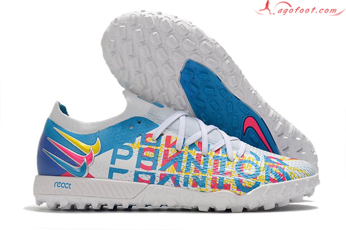 Nike Chaussures de Foot Phantom GT Pro TF Jaune/Rose/Bleu