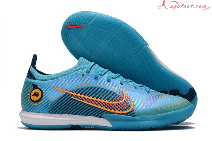 Nike Chaussures de Foot Vapor 14 Elite IC Bleu Clair