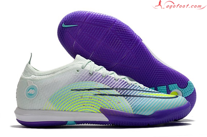 Nike Chaussures de Foot Vapor 14 Elite IC Pourpre/Vert