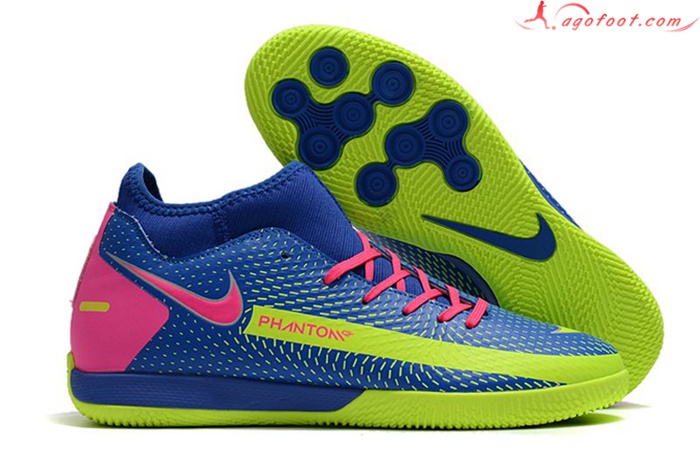 Nike Chaussures de Foot Phantom GT Academy Dynamic Fit IC Bleu