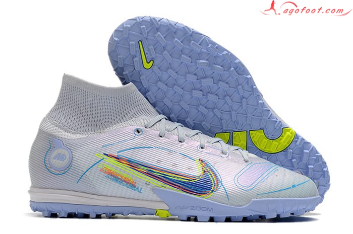 Nike Chaussures de Foot Mercurial Superfly 9 Elite TF Gris