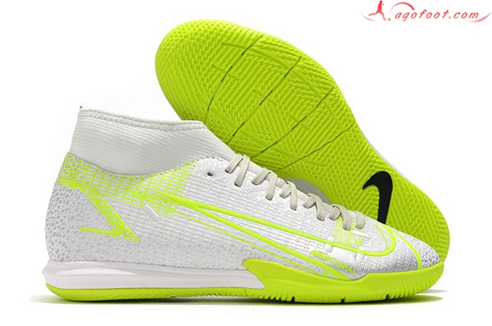 Nike Chaussures de Foot Mercurial Superfly VIII Academy IC Blanc