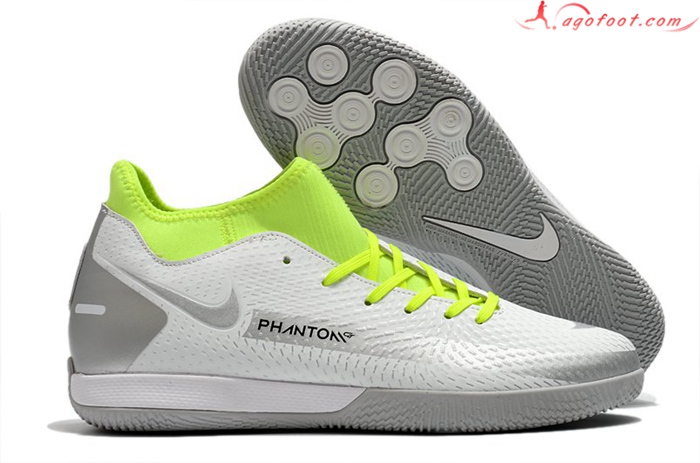 Nike Chaussures de Foot Phantom GT Academy Dynamic Fit IC Blanc