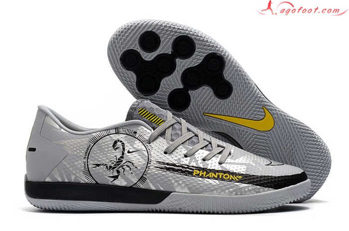 Nike Chaussures de Foot React Phantom GT Pro IC Argent