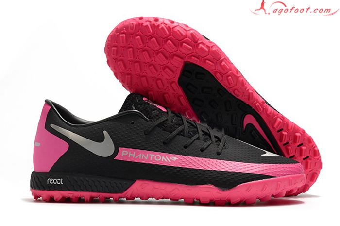 Nike Chaussures de Foot React Phantom GT Pro TF Noir