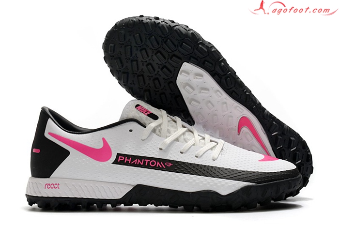 Nike Chaussures de Foot React Phantom GT Pro TF Blanc