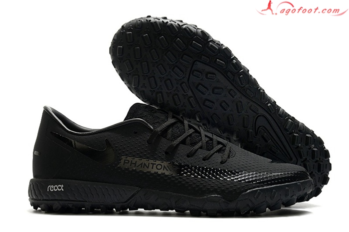 Nike Chaussures de Foot React Phantom GT Pro TF Noir