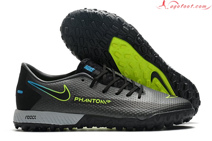 Nike Chaussures de Foot React Phantom GT Pro TF Noir