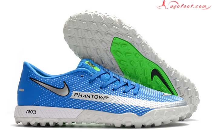 Nike Chaussures de Foot React Phantom GT Pro TF Bleu
