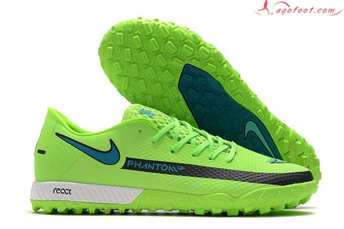 Nike Chaussures de Foot React Phantom GT Pro TF Vert
