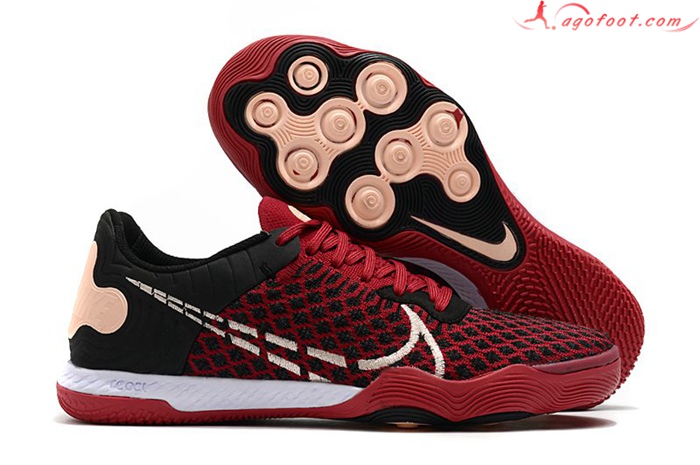 Nike Chaussures de Foot Reactgato IC Rouge/Noir