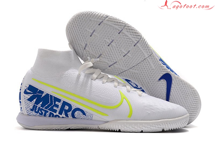 Nike Chaussures de Foot Mercurial Superfly 7 Elite MDS IC Blanc