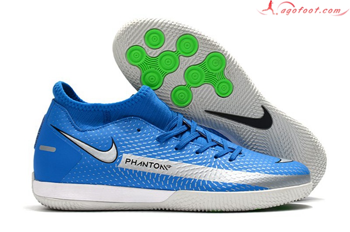 Nike Chaussures de Foot Phantom GT Academy Dynamic Fit IC Bleu