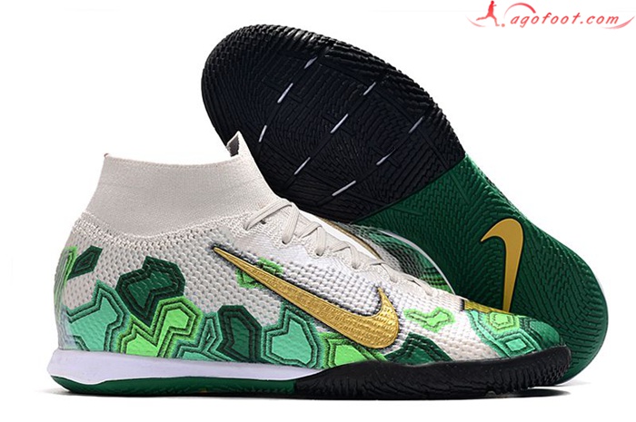 Nike Chaussures de Foot Mercurial Superfly 7 Elite MDS IC Blanc