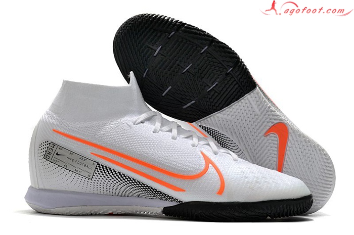 Nike Chaussures de Foot Mercurial Superfly 7 Elite MDS IC Blanc