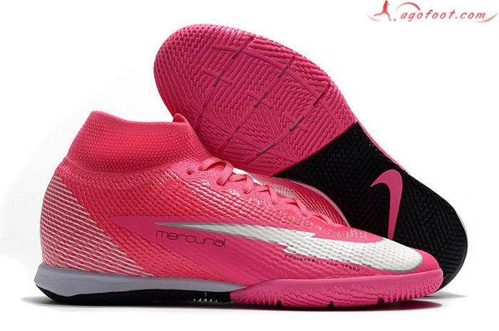 Nike Chaussures de Foot Mercurial Superfly 7 Elite MDS IC Rose