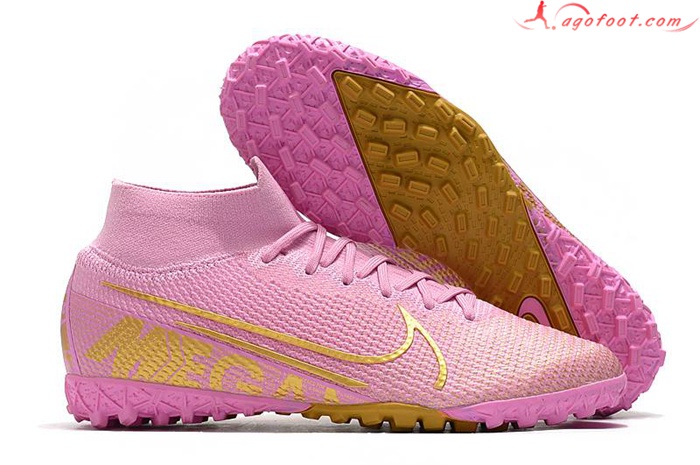 Nike Chaussures de Foot Mercurial Superfly 7 Elite MDS TF Rose