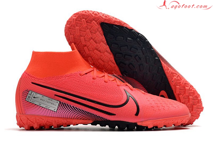 Nike Chaussures de Foot Mercurial Superfly 7 Elite MDS TF Rose