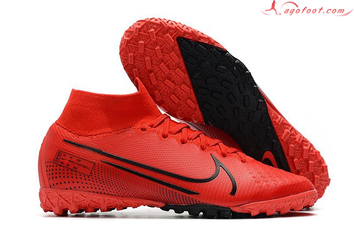 Nike Chaussures de Foot Mercurial Superfly 7 Elite MDS TF Rouge